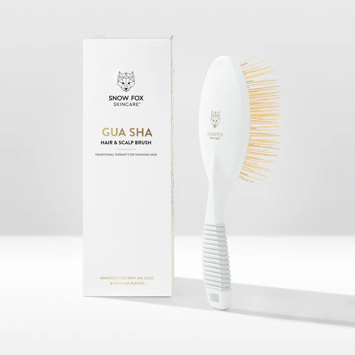 FOXカッサブラシGUA SHA HAIR & SCALP BRUSH Snow Fox Skincare Gua