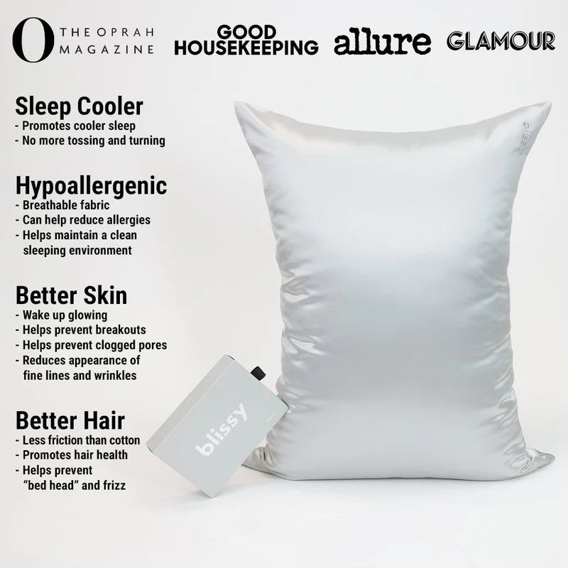 Blissy 100% Mulberry Silk Pillowcase - Standard